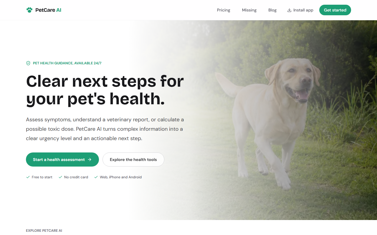 PetCare AI platform preview